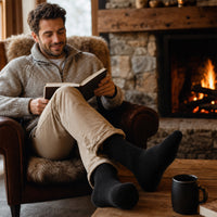 Heatwave Men's Thermal Crew Socks 6 Pairs Non-Elastic Loose Top Warm UK 6-11