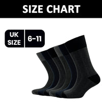 Sock Stack メンズ用糖尿病対応ノンエラスティック・ゆったりフィットソックス シェブロン柄 6足セット サイズ6～11 綿素材 快適なカフス 通気性 毎日使い