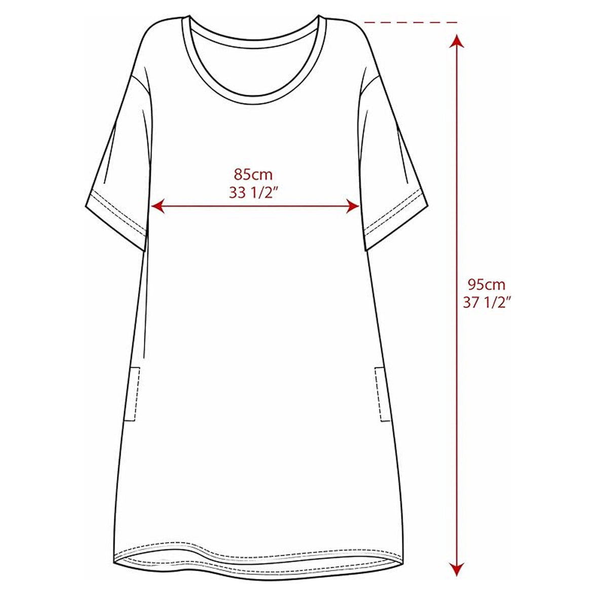 Camisón holgado para mujer Daisy Dreamer con estampado de bastones de caramelo y pan de jengibre, 100 % algodón, manga corta, talla única del Reino Unido
