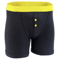 Sock Stack Boxer Shorts 12 Pack Black Cotton Blend Breathable Comfortable Stretch Button