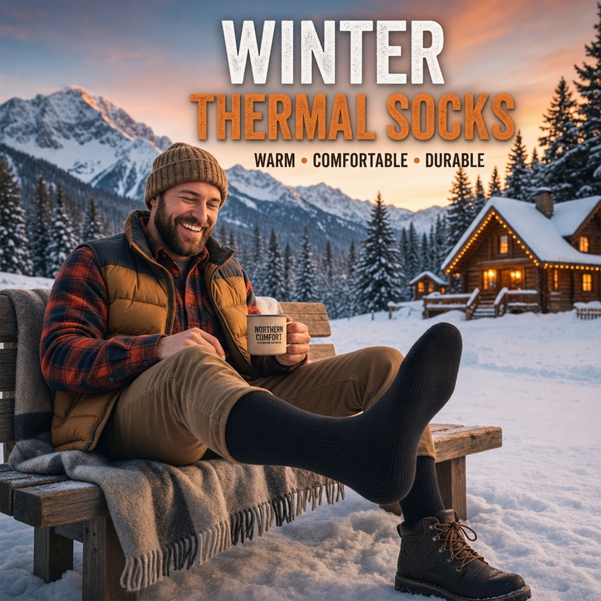 Sock Stack Men's Thermal Boot Socks 6 Pack Insulated Hiking Work Socks UK 6-11 Warm Brushed Winter Base Layer