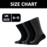 Sock Stack メンズ用糖尿病対応 ノンエラスティック ゆったりグリップソックス 千鳥格子 6足組 サイズ6～11 コットン製 快適な履き口 通気性 毎日使いに最適