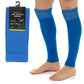 Adults Blue Football Leg Sleeve Socks Compression Support Fits Over Shin Pads Breathable & Secure for Training Running by Sock Stack. Buy now for £9.00.