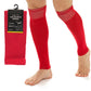 Adults Red Football Leg Sleeve Socks Compression Support Fits Over Shin Pads Breathable & Secure for Training Running by Sock Stack. Buy now for £9.00.