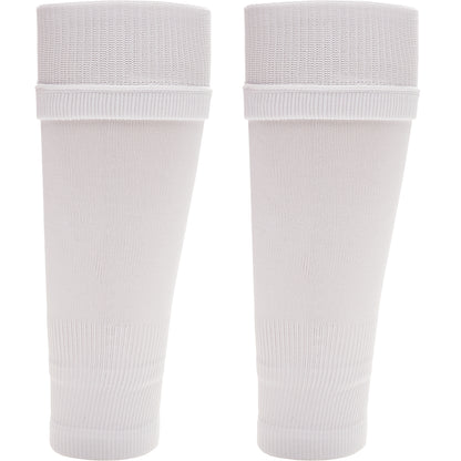 Adults White Football Leg Sleeve Socks Compression Support Fits Over Shin Pads Breathable & Secure for Training Running by Sock Stack. Buy now for £9.00.