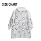 Kids Cozy Oversized Hooded Penguin Blanket Plush Flannel Fleece Hoodie with Sherpa Lining Ages 8-15 Warm Comfortable Durable Loungewear Gift by Daisy Dreamer. Buy now for £15.00.