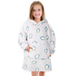 Kids Cozy Oversized Hooded Penguin Blanket Plush Flannel Fleece Hoodie with Sherpa Lining Ages 8-15 Warm Comfortable Durable Loungewear Gift by Daisy Dreamer. Buy now for £15.00.