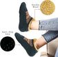 Luxurious Nordic Fluffy Sherpa Lined Slipper Socks for Men and Women Warm Non-Slip Indoor Winter House Shoes Fair Isle Black Navy Grey UK 4-7 8-12 by Sock Stack. Buy now for £9.00.