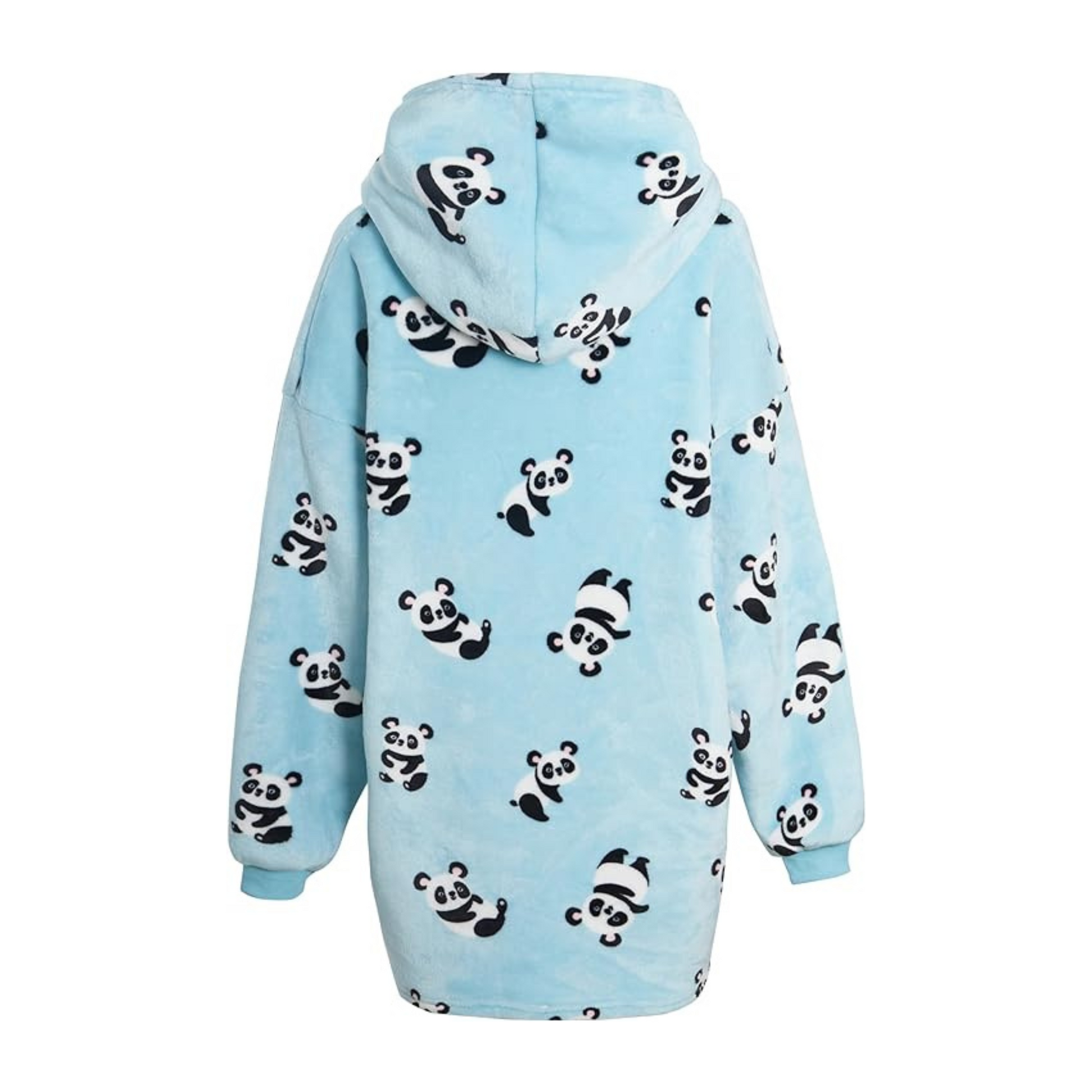 Oversized Panda Hooded Plush Fleece Blanket with Sherpa Lining Double Pocket Cozy Hoodie for Adults and Kids by Daisy Dreamer. Buy now for £9.00.