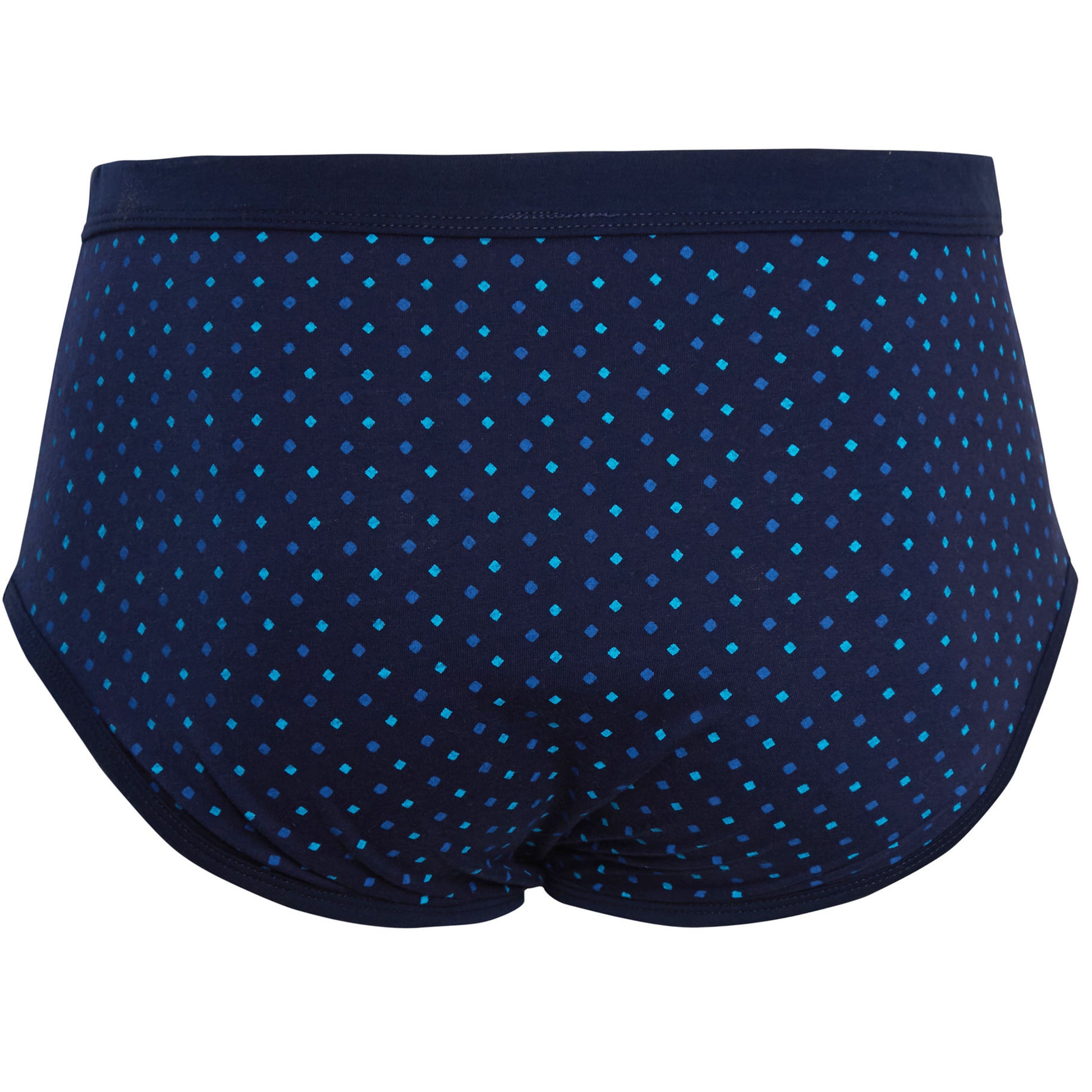 Pack of 6 Men's Printed Cotton Blend Briefs Classic Fit Underwear with Elastic Waistband Plain Dot & Stripe Designs by Sock Stack. Buy now for £14.00.
