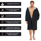 Unisex Adults Waterproof Windproof Changing Robe Hooded Outdoor Coat for Beach Swimming Surfing Warm Fleece Lining by Heatwave Thermalwear. Buy now for £40.00.