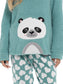 Women's Panda Snuggle Fleece Ladies Pyjama Set. Buy now for £20.00. A Pyjamas by Daisy Dreamer. 12-14, 16-18, 18-20, 20-22, daisy dreamer, duck egg, duckegg, embroidery, extra large, girls, green, gym, ladies, large, long sleeve, loungewear, medium, night