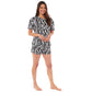 Women's Cotton Pyjama Set with Leopard and Zebra Prints Breathable Comfortable Loungewear Sleepwear in Multiple Sizes by Daisy Dreamer. Buy now for £10.00.