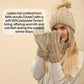 Women's Cream Chunky Knit Winter Hat & Gloves Set Faux Fur Pom Pom Warm & Stylish Beanie for Ladies By Heatwave Thermalwear. Buy now for £14.00.