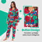 Women's Leopard Print Long Pyjama Set Button Up Soft Breathable Viscose Loungewear Sleepwear Relaxing PJ Set by Daisy Dreamer. Buy now for £15.00.