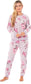 Women's Luxurious Floral Fleece Pyjama Set with Long Sleeve Top and Elastic Waist Pajamas Elegant Sleepwear for Warmth by Daisy Dreamer. Buy now for £20.00.