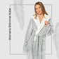Women's Soft Plush Shimmer Fleece Hooded Bath Robe Luxurious Dressing Gown for Lounging and Sleeping in Shimmer Grey Multiple Sizes by Daisy Dreamer. Buy now for £17.00.