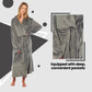 Women's Stripe Jacquard Soft Warm Long Dressing Gown with Belt and Pockets Cosy Shawl Collar Loungewear Robe By Daisy Dreamer. Buy now for £15.00.
