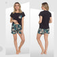 Women's Tropical Pyjama Set T-Shirt & Shorts PJs Soft Cotton Loungewear Summer Holiday Sleepwear by Daisy Dreamer. Buy now for £12.00.