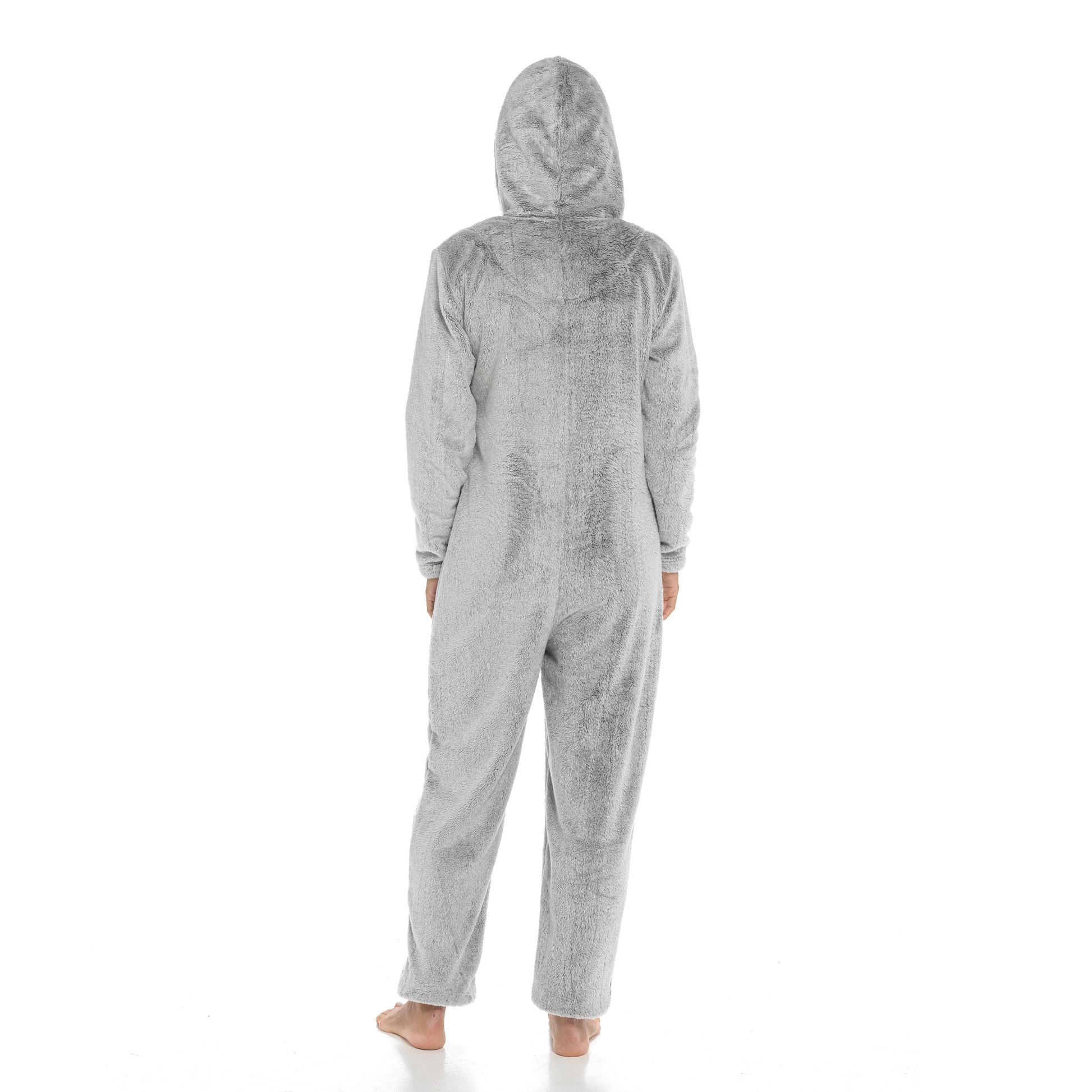 Women's Ultra-Soft Shimmer Fleece Hooded Onesie Pajama with Zip-Up Pockets and Cute Pompoms Warm Nightwear Ideal for Winter Comfort Daisy Dreamer. Buy now for £25.00.