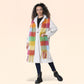 Women’s Yellow Burgundy Chunky Knit Bright Plaid Blanket Scarf Long Winter Wrap Warm Check Shawl with Tassels Gift for Ladies by Daisy Dreamer. Buy now for £10.00.