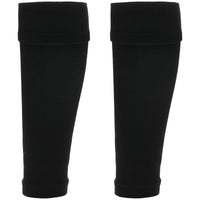 Adults Black Football Leg Sleeve Socks Compression Support Fits Over Shin Pads Breathable & Secure for Training Running by Sock Stack BLACK Socks