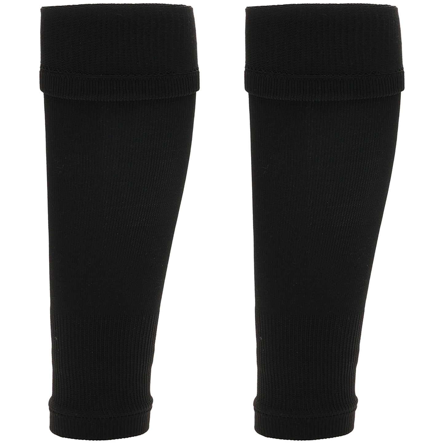 Adults Black Football Leg Sleeve Socks Compression Support Fits Over Shin Pads Breathable & Secure for Training Running by Sock Stack BLACK Socks