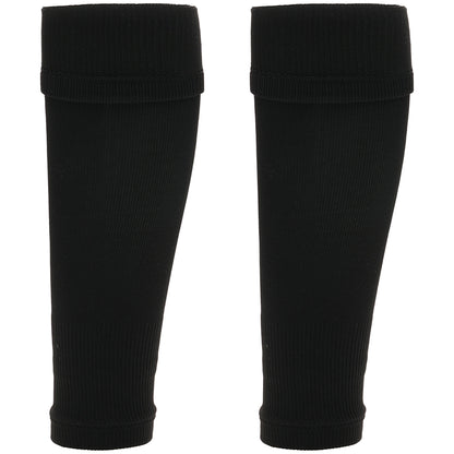 Adults Black Football Leg Sleeve Socks Compression Support Fits Over Shin Pads Breathable & Secure for Training Running by Sock Stack BLACK Socks