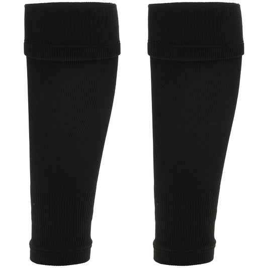 Adults Black Football Leg Sleeve Socks Compression Support Fits Over Shin Pads Breathable & Secure for Training Running by Sock Stack BLACK Socks