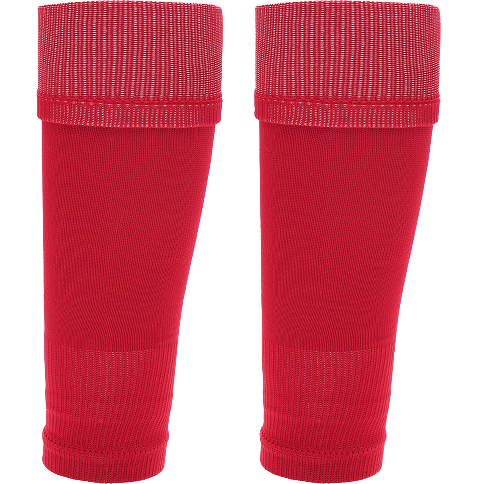 Adults Red Football Leg Sleeve Socks Compression Support Fits Over Shin Pads Breathable & Secure for Training Running by Sock Stack RED Socks