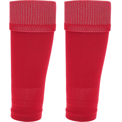 Adults Red Football Leg Sleeve Socks Compression Support Fits Over Shin Pads Breathable & Secure for Training Running by Sock Stack RED Socks