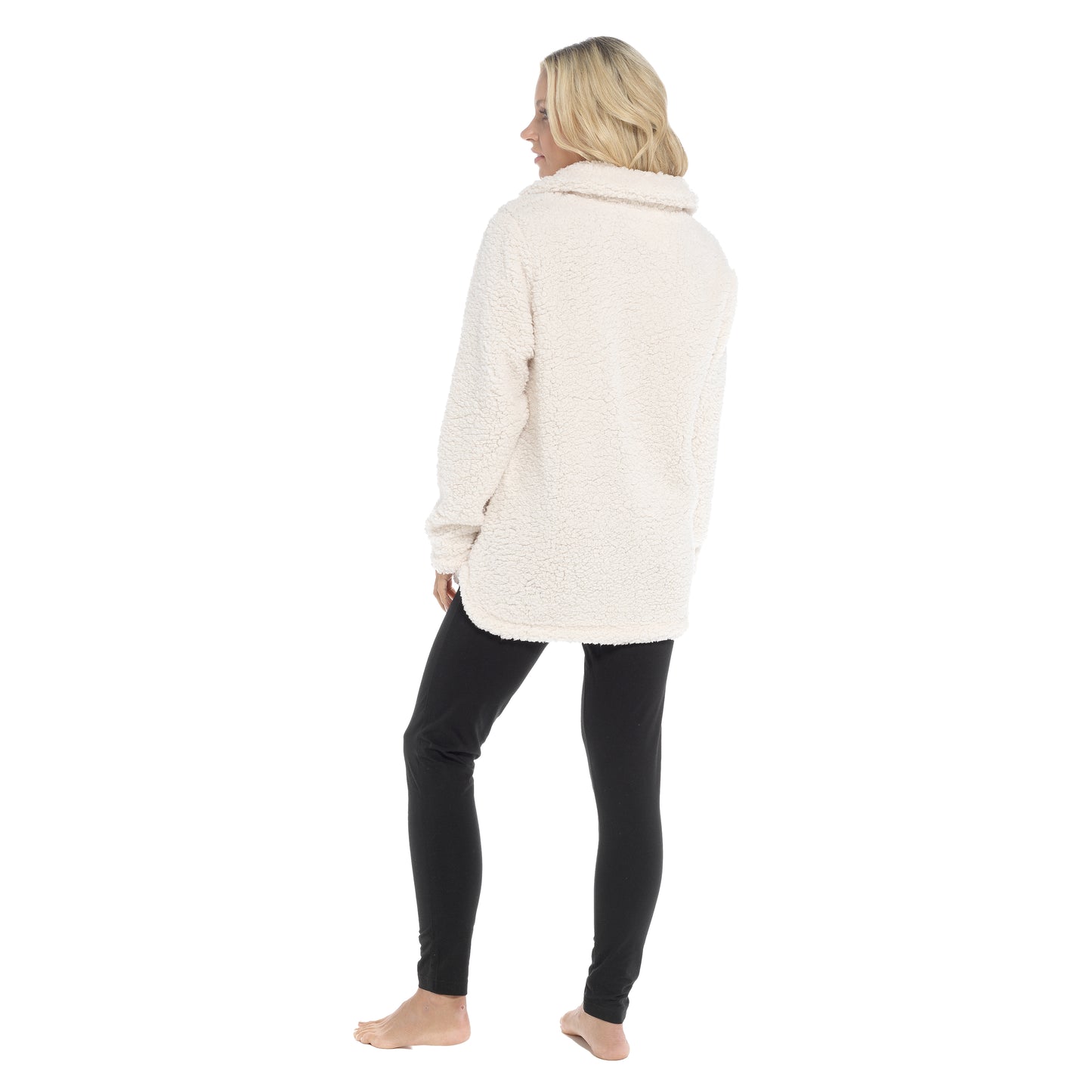 Women's Ultra-Soft Sherpa Lounge Set Long Sleeve Top and Leggings with Double Pockets Cozy Pajamas for Chilly Days Multiple Sizes Daisy Dreamer. Buy now for £20.00.