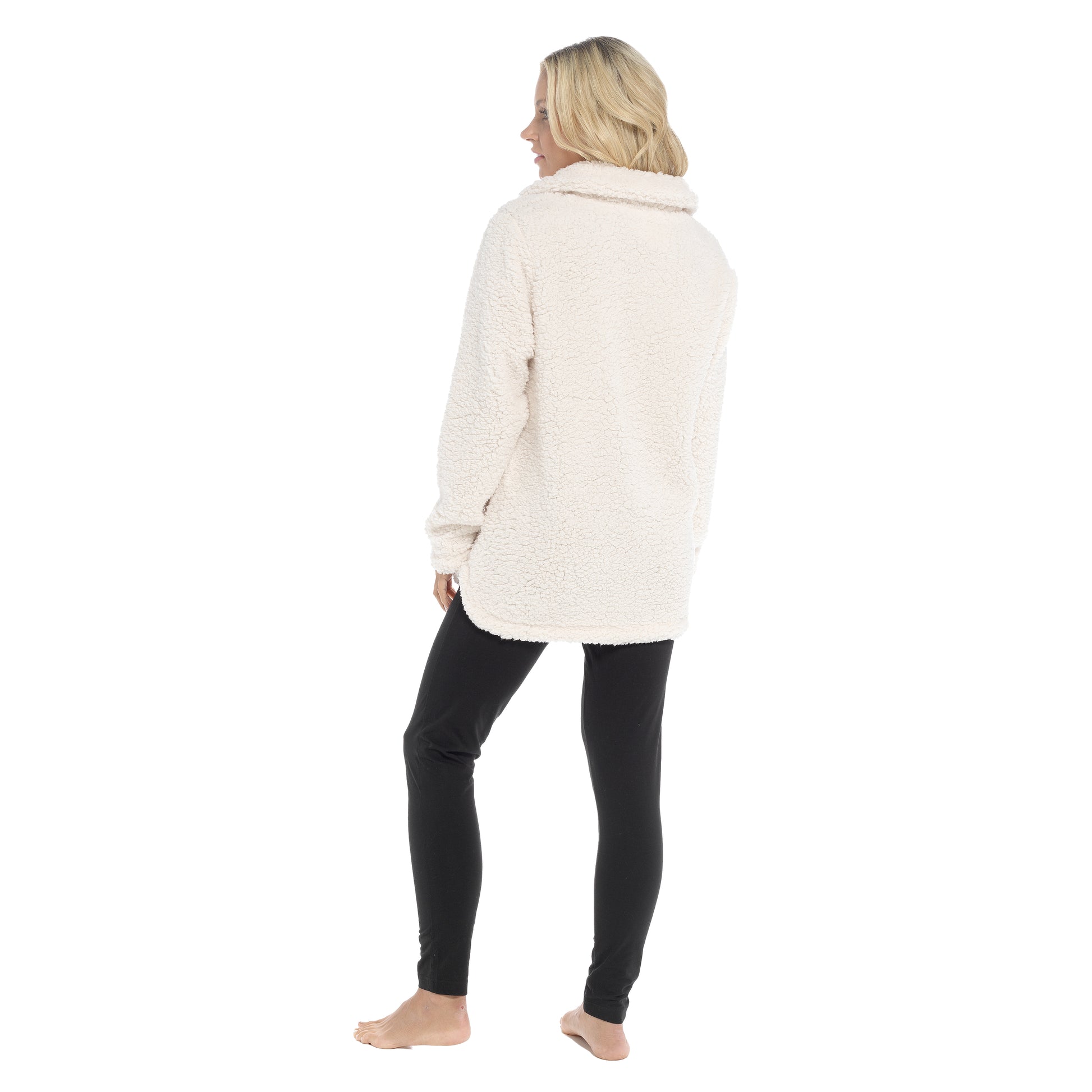 Women's Ultra-Soft Sherpa Lounge Set Long Sleeve Top and Leggings with Double Pockets Cozy Pajamas for Chilly Days Multiple Sizes Daisy Dreamer. Buy now for £20.00.