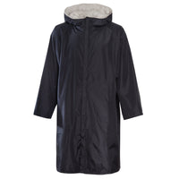 Changing Robe Kids Unisex Hooded Coat Black/Grey Windproof Waterproof Quick Dry for Beach Surfing Swimming by Heatwave Thermalwear 9-13 YEARS / BLACK/GREY Changing Robe