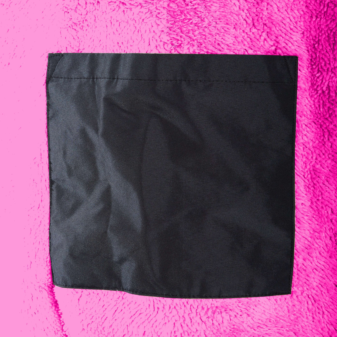 Changing Robe Kids Unisex Hooded Coat Black/Pink Windproof Waterproof Quick Dry for Beach Surfing Swimming by Heatwave Thermalwear 9-13 YEARS / BLACK/PINK Changing Robe