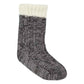 Children's Chunky Knit Non-Slip Lounge Gripper Socks for Kids Boys and Girls Warm Winter Indoor Footwear with Cute Colourful Patterns Sock Stack GREY / 4-6 Socks