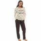 Daisy Dreamer Bows Print Pyjama Set 100% Cotton Women's Long Sleeve Top And Elasticated Pants For Sleeping And Lounging Sizes S M L XL Pyjamas