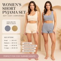 Daisy Dreamer Dames Teddy Fleece Crop Top en Shorts Pyjama Loungewear Set Ultra Zacht