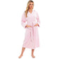Elegant Women's Hooded Velour Robe Ultra-Soft Luxurious Bathrobe Perfect for Lounging Spa and Gym in Pink and Grey Adjustable Fit Multiple Sizes by Daisy Dreamer PINK / S Robe