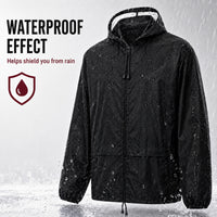 Heatwave Hooded Raincoat Kagools Jacket Unisex Adult Men and Women Water-Resistant Lightweight Ideal for Spring Summer & Travel Rain Coat
