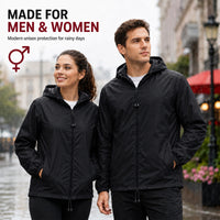 Heatwave Hooded Raincoat Kagools Jacket Unisex Adult Men and Women Water-Resistant Lightweight Ideal for Spring Summer & Travel Rain Coat