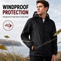 Heatwave Hooded Raincoat Kagools Jacket Unisex Adult Men and Women Water-Resistant Lightweight Ideal for Spring Summer & Travel Rain Coat