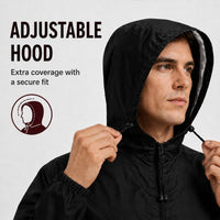 Heatwave Hooded Raincoat Kagools Jacket Unisex Adult Men and Women Water-Resistant Lightweight Ideal for Spring Summer & Travel Rain Coat