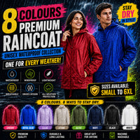 Heatwave Hooded Raincoat Kagools Jacket Unisex Adult Men and Women Water-Resistant Lightweight Ideal for Spring Summer & Travel Rain Coat