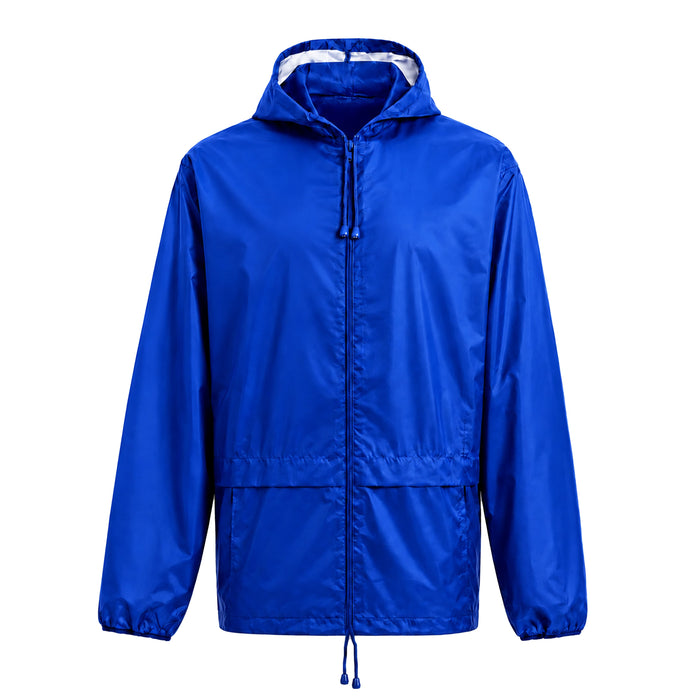 Heatwave Hooded Raincoat Kagools Jacket Unisex Adult Men and Women Water-Resistant Lightweight Ideal for Spring Summer & Travel ROYAL BLUE / S Rain Coat