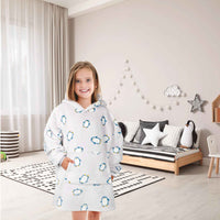 Kids Cozy Oversized Hooded Penguin Blanket Plush Flannel Fleece Hoodie with Sherpa Lining Ages 8-15 Warm Comfortable Durable Loungewear Gift by Daisy Dreamer PENGUIN Hooded Blanket