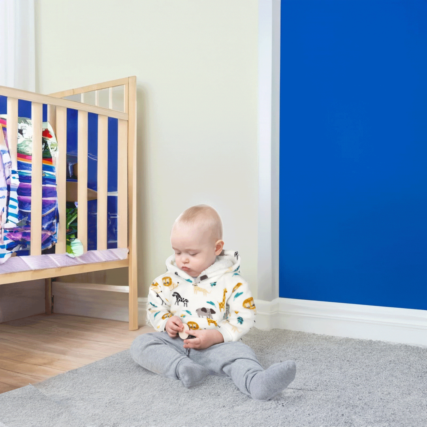 Kids Hoodie Safari & Sloth Blanket for Toddlers Ages 0-4 Unisex Warm Fluffy Wearable Sweatshirt with Pocket by Daisy Dreamer Hooded Blanket