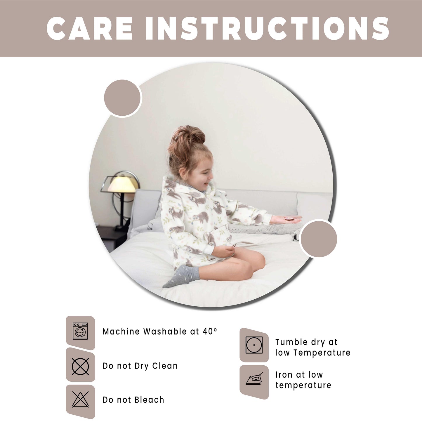 Kids Hoodie Safari & Sloth Blanket for Toddlers Ages 0-4 Unisex Warm Fluffy Wearable Sweatshirt with Pocket by Daisy Dreamer Hooded Blanket