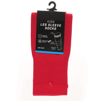 Kids Leg Sleeve Socks Red Fits Over Calf Shin Pads Compression Sleeves for Football Training Running by Sock Stack RED Socks