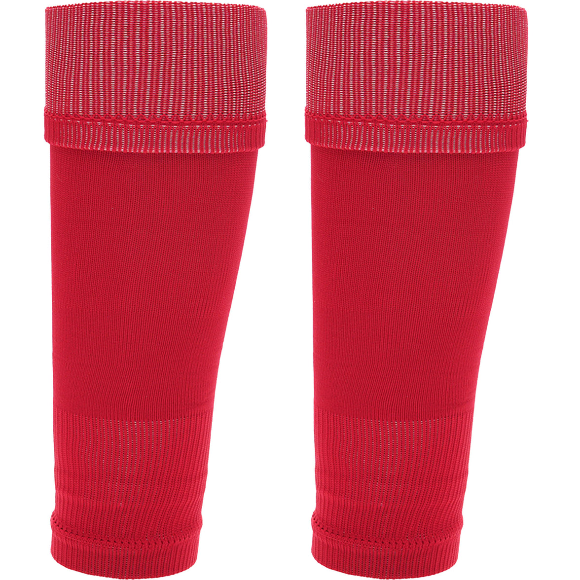 Kids Leg Sleeve Socks Red Fits Over Calf Shin Pads Compression Sleeves for Football Training Running by Sock Stack RED Socks